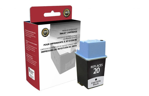 Black Ink Cartridge for HP C6614DN (HP 20)