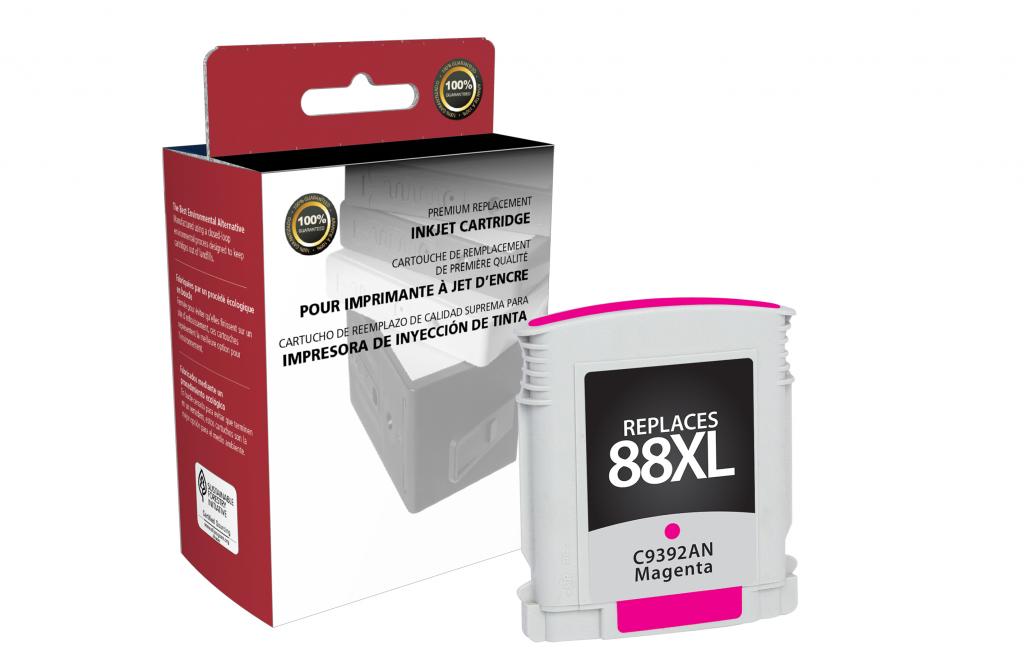 High Yield Magenta Ink Cartridge for HP C9392AN (HP 88XL)