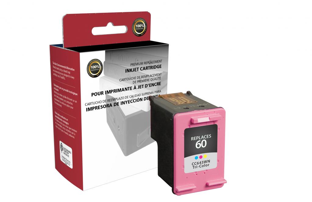 Tri-Color Ink Cartridge for HP CC643WN (HP 60)