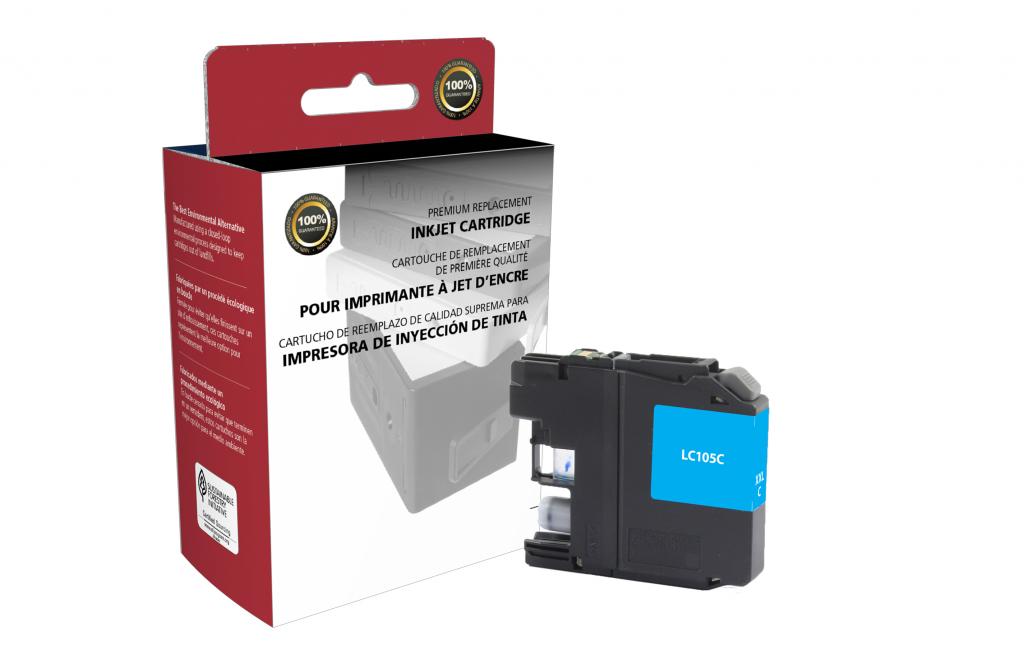 Super High Yield Cyan Ink Cartridge for Brother LC105XXL