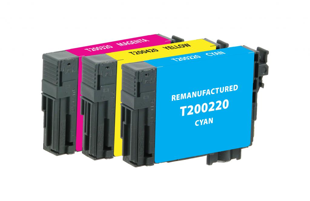 Cyan, Magenta, Yellow Ink Cartridges for Epson T200 3-Pack