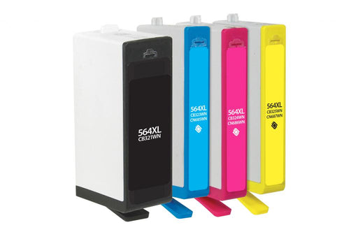 Black High Yield, Cyan, Magenta, Yellow Ink Cartridges for HP 564XL/564
