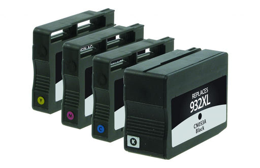 High Yield Black, Cyan, Magenta, Yellow Ink Cartridges for HP 932XL/HP 933 4-Pack